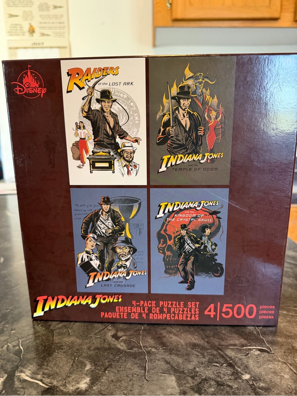 Disney Indiana Jones 4-Pack Puzzle Set NEW